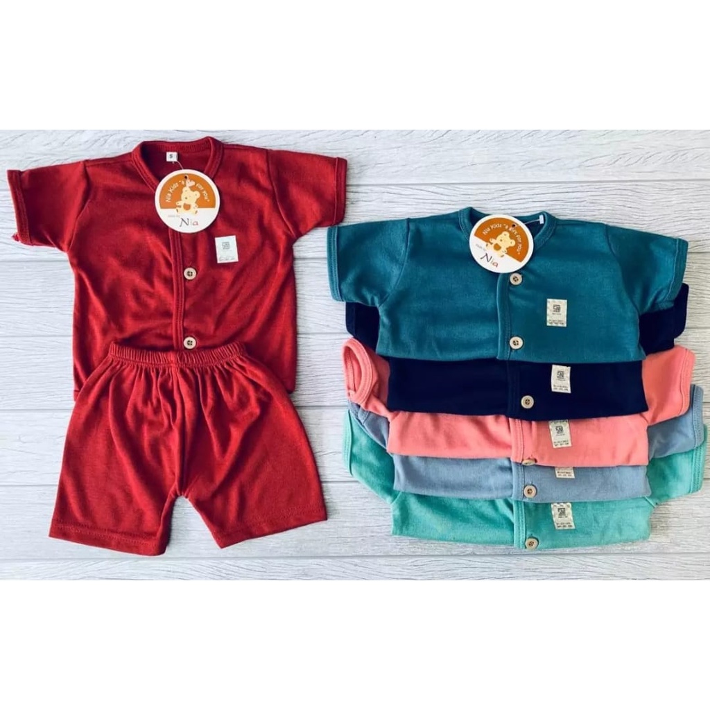 Setelan Nia Premium Setelan Baju Bayi Pendek