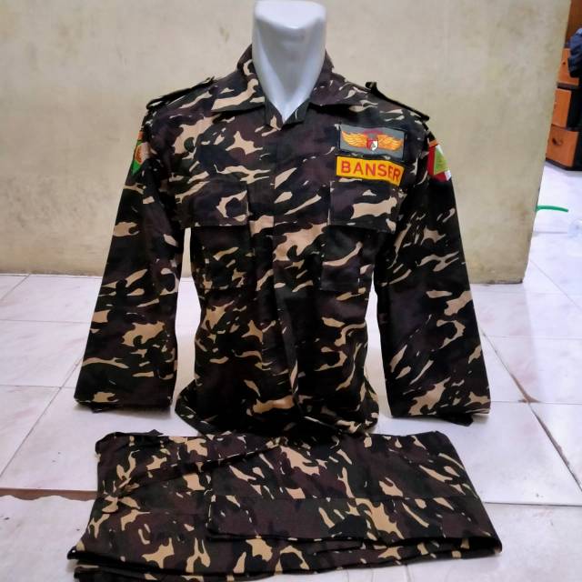 SETELAN BAJU SERAGAM PDL BANSER TALI