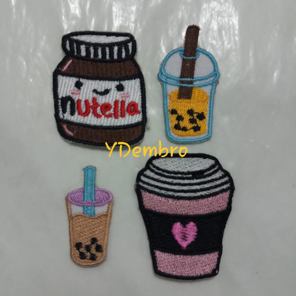 Patch Bordir Karakter Nutella Cup