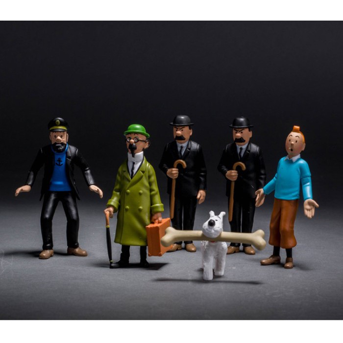 ACTION FIGURE TINTIN SET 6 ORIGINAL