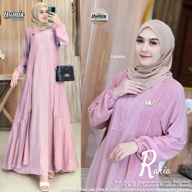 RAKIA MAXY ORI UWAIS / GAMIS UWAIS /uwais hijab clothing