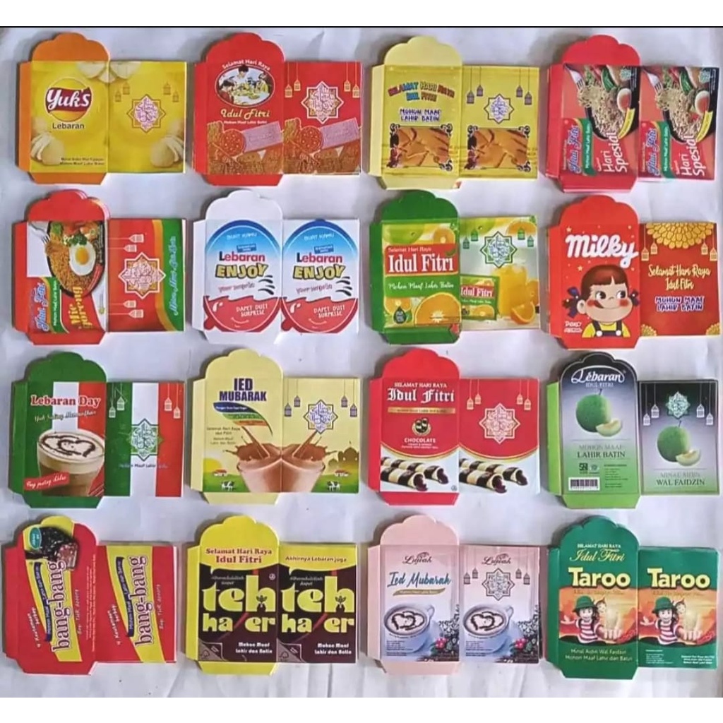 

AMPLOP LEBARAN I ANGPAO IDUL FITRI LUCU AMPAU LEBARAN 2022 MOTIF KARAKTER DAN MOTIF SNACK MAKANAN ( ISI 50 PCS > 100 PCS )