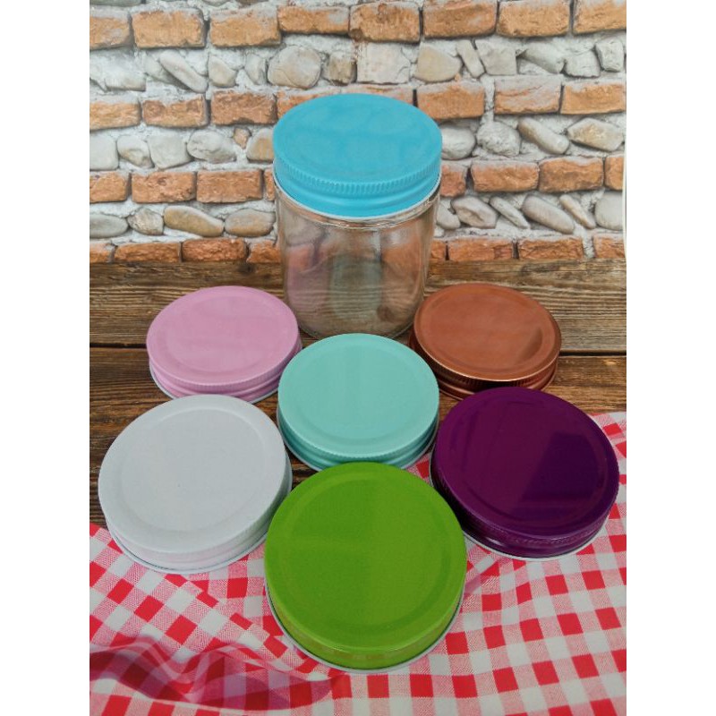 Jual Jar Kaca Toples Botol Kaca 250ml Tinggi Tutup Warna Min 2 Indonesiashopee Indonesia 2327