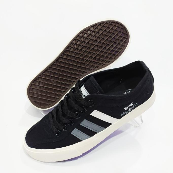 Sepatu Capung Dragonfly Ori Falcon Hitam Putih Sepatu Pria Terlaris