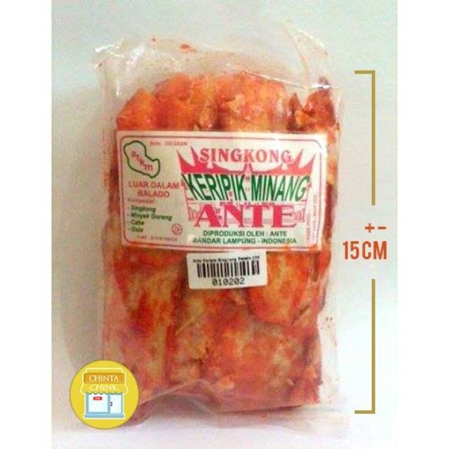 

Keripik Minang ANTE Singkong Balado Kemasan 200g