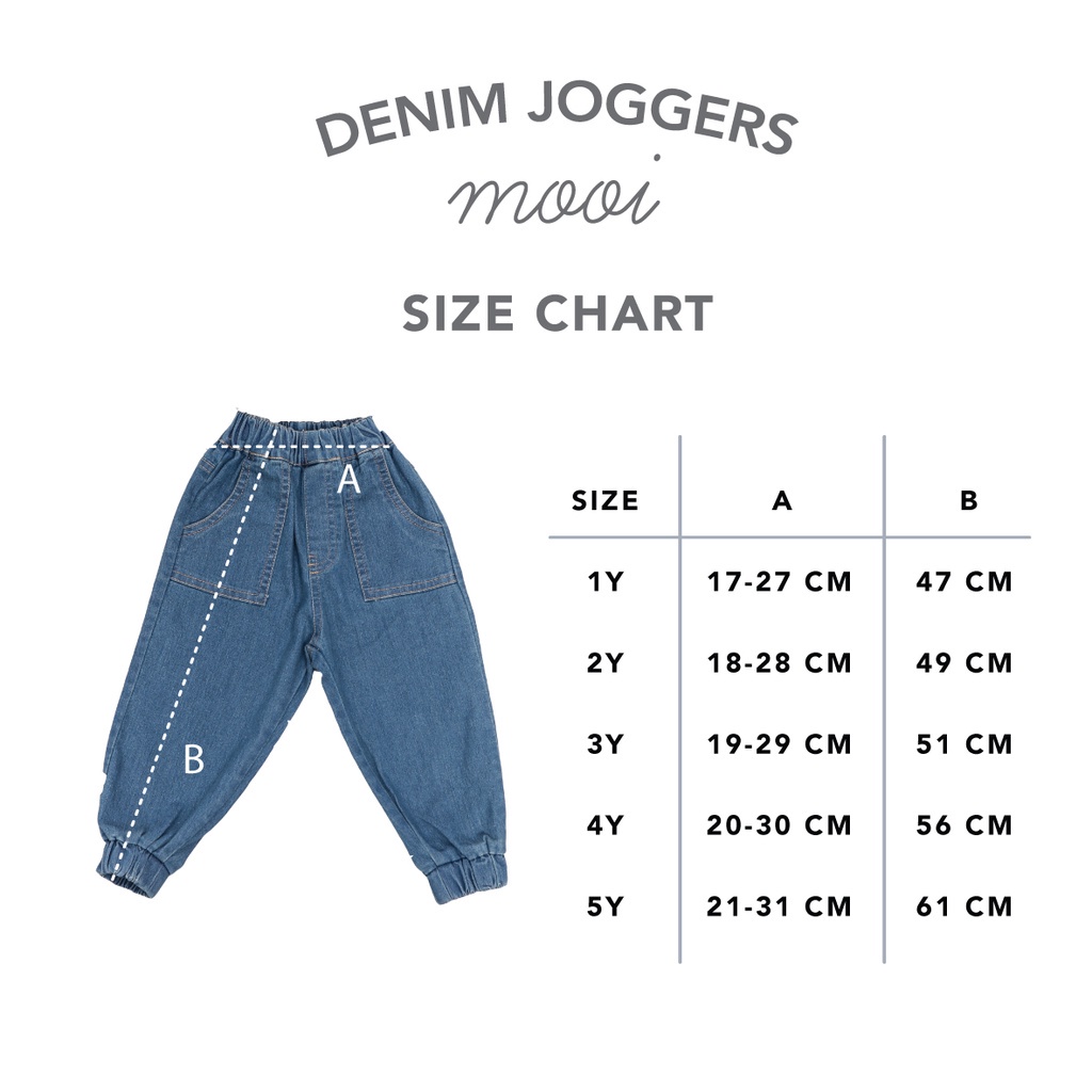 Mooi Denim Jogger Pants (Celana Jogger Anak)