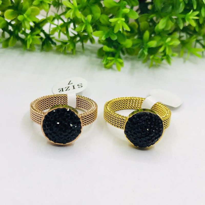 Cincin Wanita Titanium Model Rante Black Diamond import