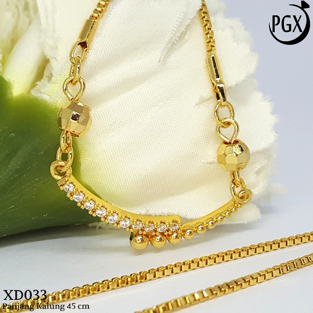 PGX Kalung Wanita Xuping Perhiasan Lapis Emas Aksesoris Fashion Premium - XD058