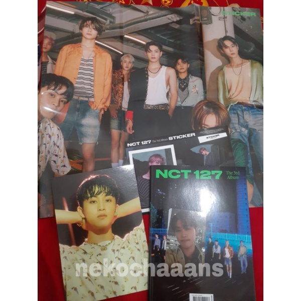 NCT 127 - STICKER (SEOUL CITY VER) UNSEALED, PC TAEIL POSTCARD MARK STICKER HAECHAN