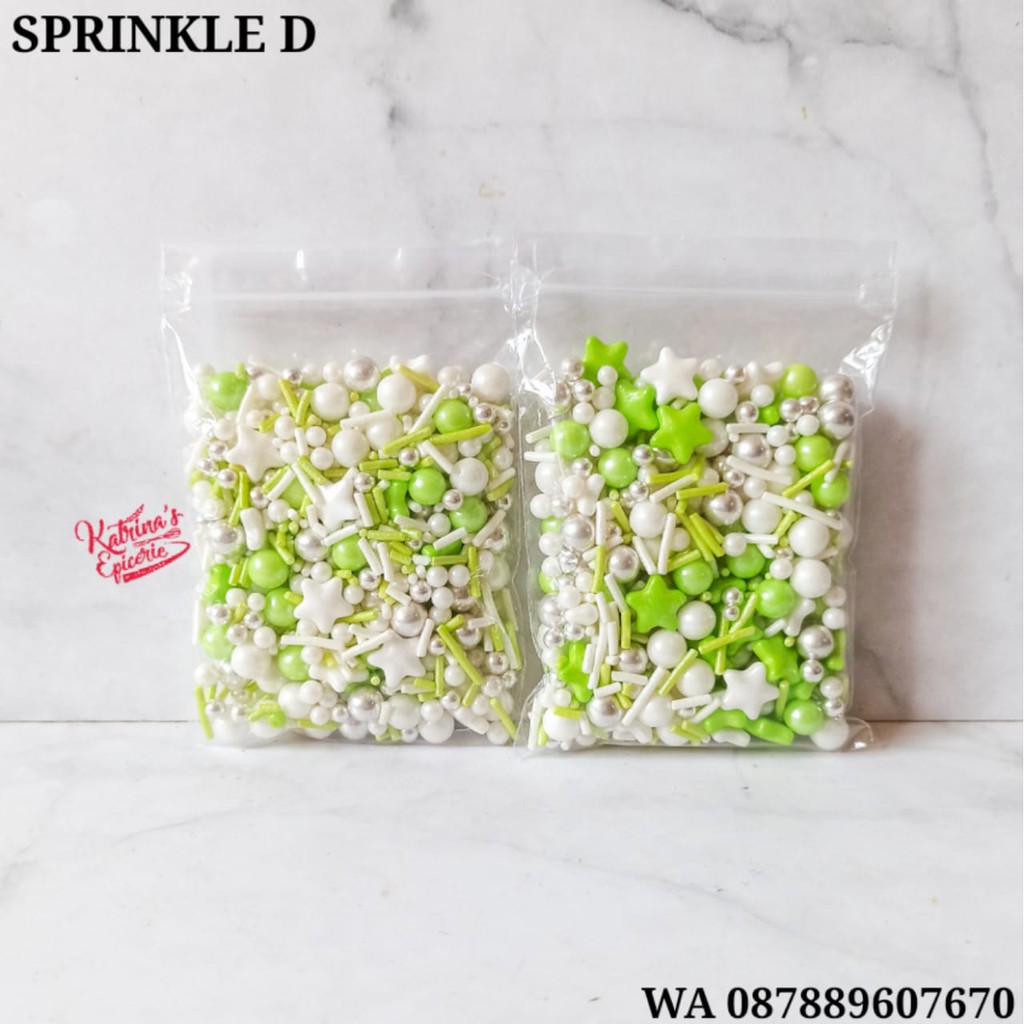 

GREEN SPRINKLE D HIASAN KUE CUPCAKE EDIBLE BISA DIMAKAN 50 Gram