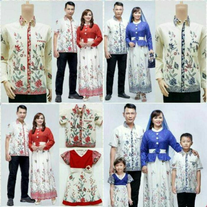 Hot Sale Baju Batik Couple Keluarga | SRG Kupu Gamis Evalia | pabrik grosirPremium