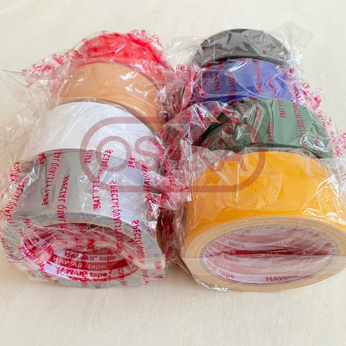 

Hari Ini Lakban Kain / Cloth Tape Hawaii Warna Kuning Putih 2 Inch X 10 Yard Terlaris