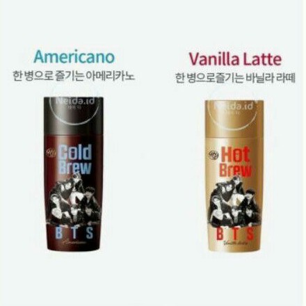 

PALDO BTS COFFEE Cold Brew (Americano) & Hot Brew (Vanilla Latte)