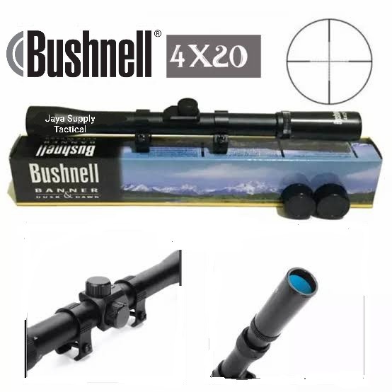 Teleskop Bushnell 4x20 Telescope Tele Teropong Senapan Zoom Canon Gamo