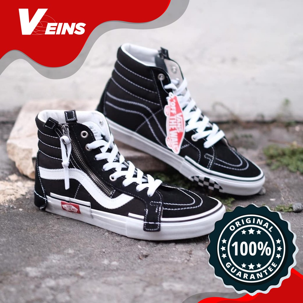SEPATU SNEAKERS VANS SK8-HI CUT & PASTE ORIGINAL BLACK/WHITE CLASSIC MURAH