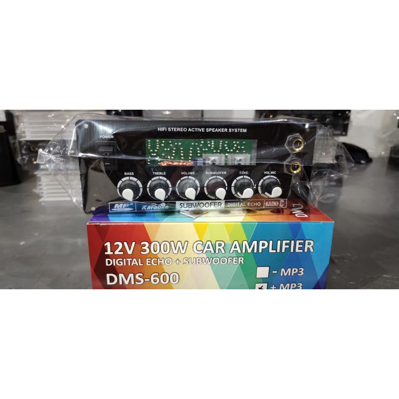 KIT POWER AMPLIFIER SPEAKER AKTIF MOBIL 12V DC 300W DMS-600