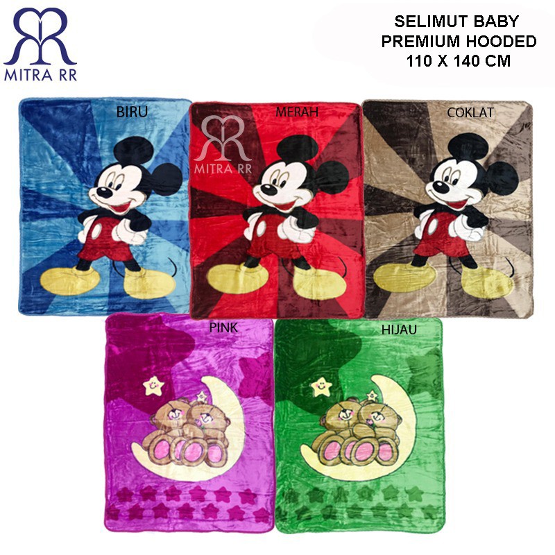 Selimut Bayi Premium Double Fleece Bulu Halus Ukuran 110x140