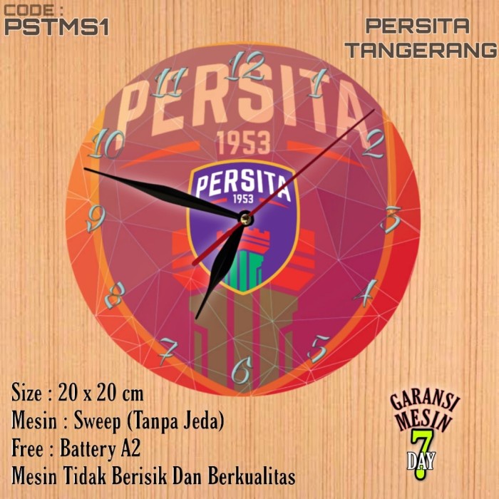 Jam Dinding PERSITA TANGERANG Team Club Klub Sepak bola PERSITA