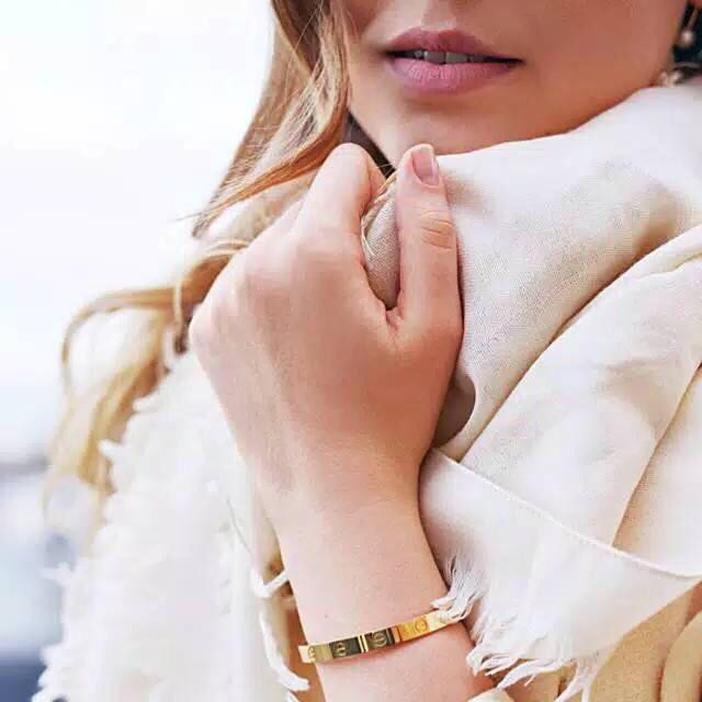 GELANG CARTIER TITANIUM PREMIUM 750 TIDAK LUNTUR SELAMANYA