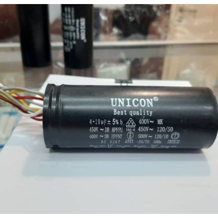 Kapasitor Mesin Cuci 4 Uf Dan 10 Uf Washing Machine Capasitor 4 Kabel 4 & 10 Mikro
