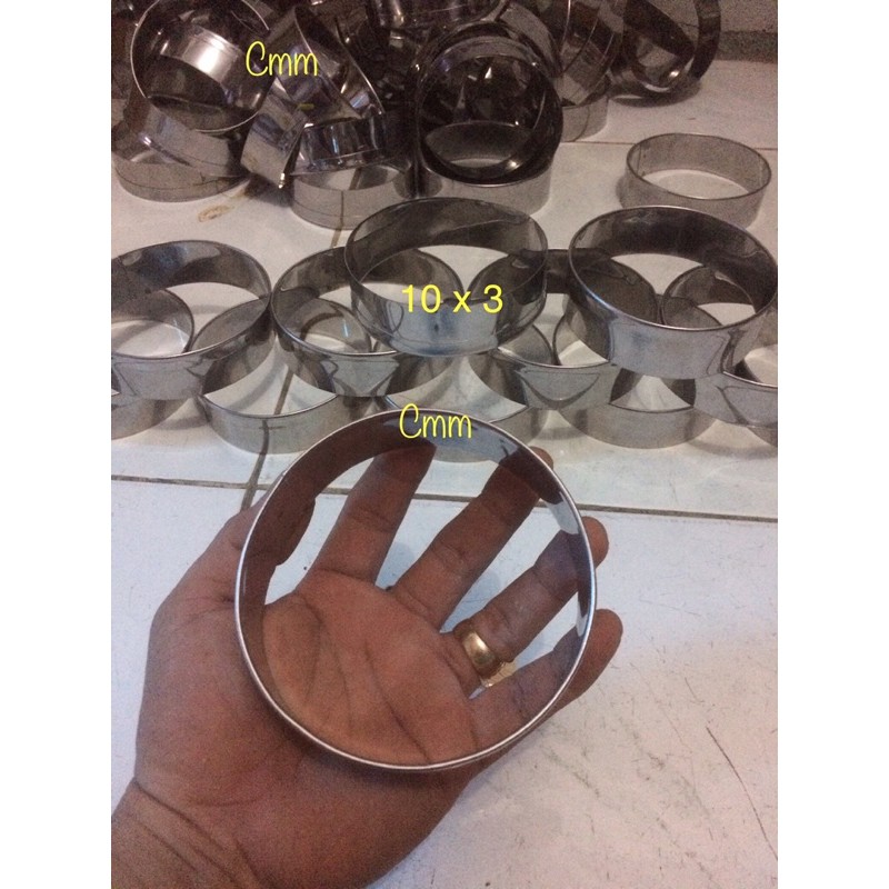 ring cuter cetakan loyang roti kue 10x3 1 lusin