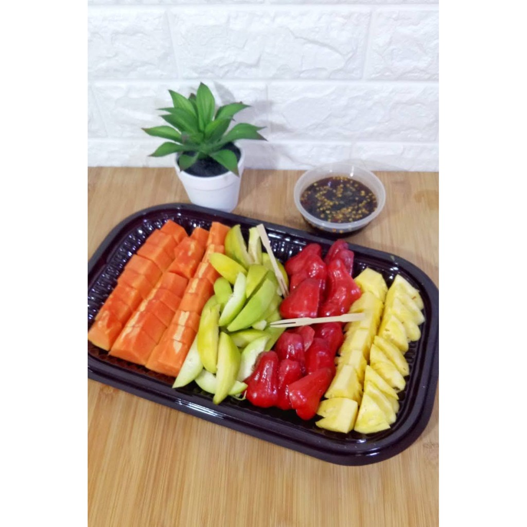 

RUJAK 4 fruits + SAMBAL KACANG FRUITIO JAKARTA Large Tray for 10-15 person