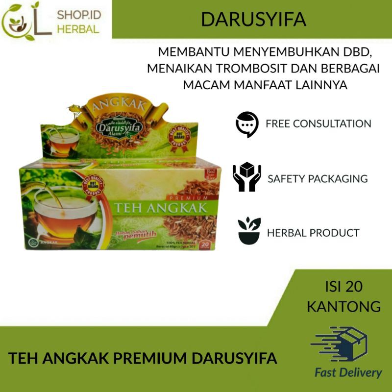 

TEH CELUP ANGKAK PREMIUM DARUSYIFA Untuk DBD Isi 20 Sachet