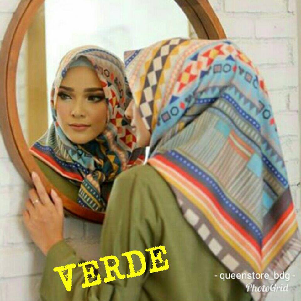 Verde Square Kerudung Print Segi Empat Bahan Voal/Scarf Printed Voal |By Deenay