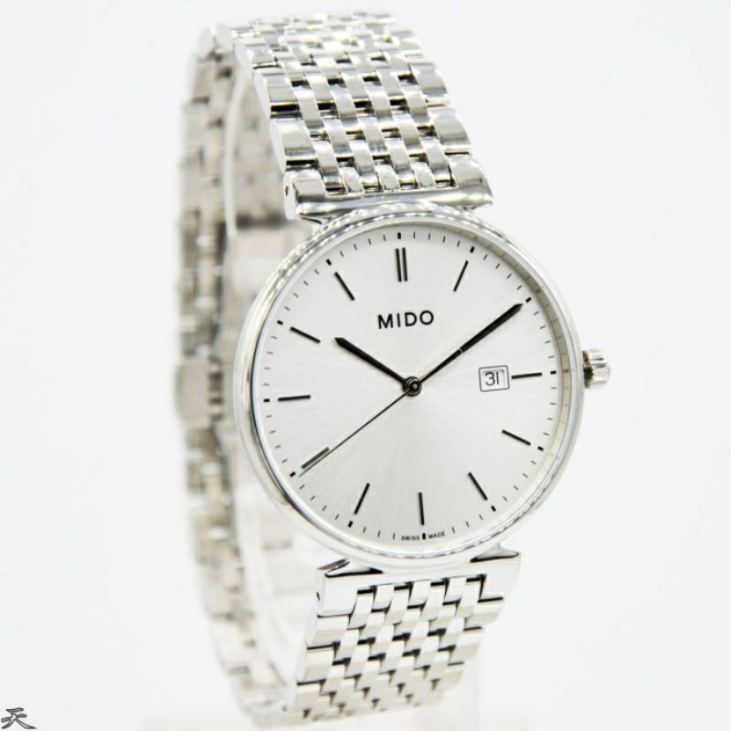 Mido Jam Tangan UNISEX M033.410.11.031.00 Dorada QUARTZ Silver Gent Silver Dial