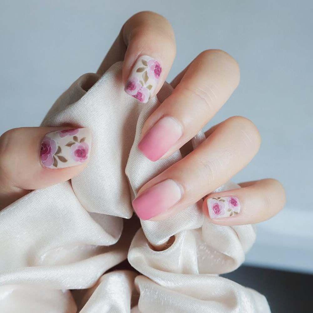 AUGUSTINA Agustinina Stiker Kuku Bunga Wanita Tulip Lebah Self Adhesive Nail Art Dekorasi