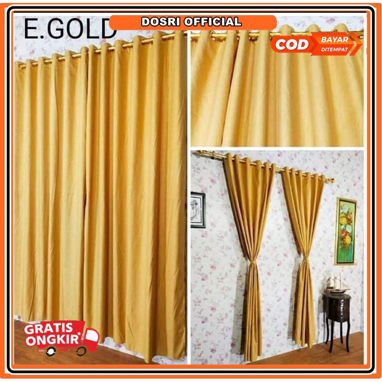 [READY STOK] Horden/Gorden Pintu Jendela 12 Ring Motif Ukuran 128x237 CM