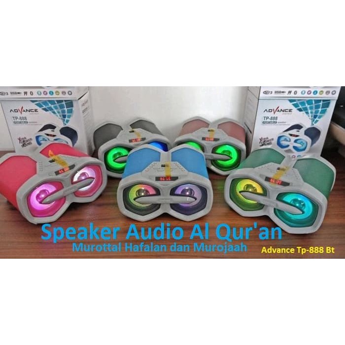 Speaker audio al quran advance tp 888 bluetooth elektrik hafalan