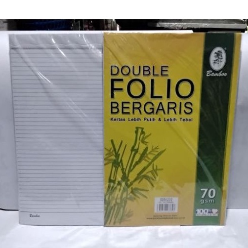 

HVS dobel folio bergaris isi 20lbr Bamboo