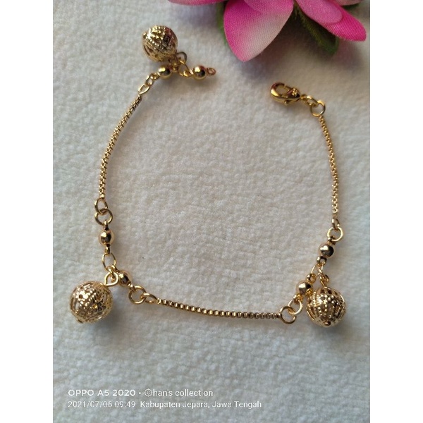 gelang rantai xuping lapis emas/gelang xuping dewasa