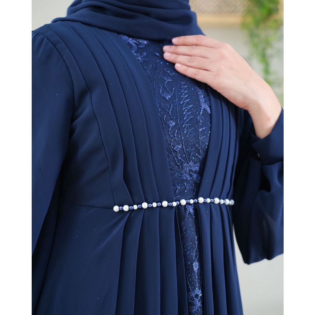 Dress Gamis Tanjung Naura / Kebaya Pesta Wisuda Nikahan / Brukat Tille / Gamis Brukat Kondangan