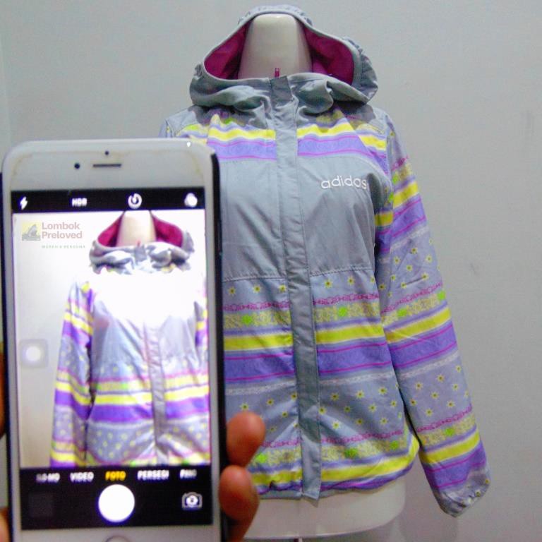 PL Jaket Hoodie Adidas Bunga Ori