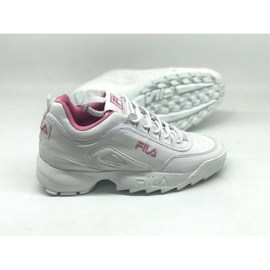 FILA DISRUPTOR II WHITE PINK CEWEK / SEPATU SNEAKERS WANITA MURAH KUALITAS PREMIUM