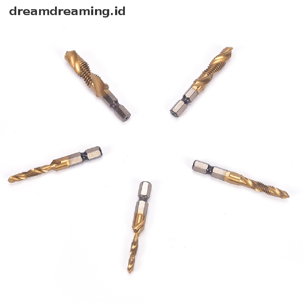 (Dreamdreaming.Id) M3-M10 Mata Bor Hex Shank Hss Lapis Titanium Bits