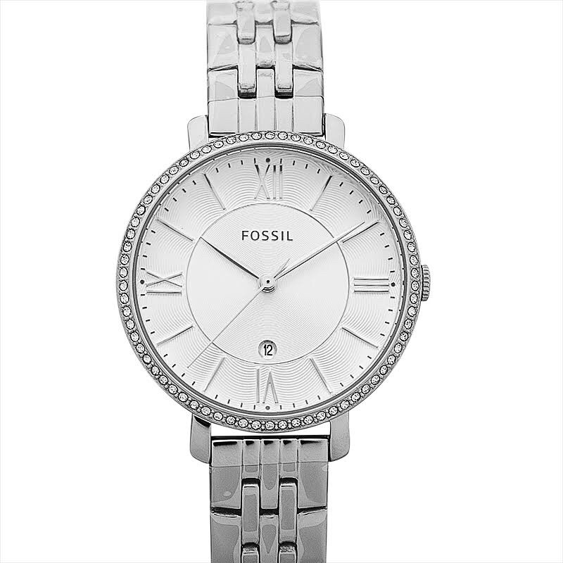 jam tangan wanita fosil silver
