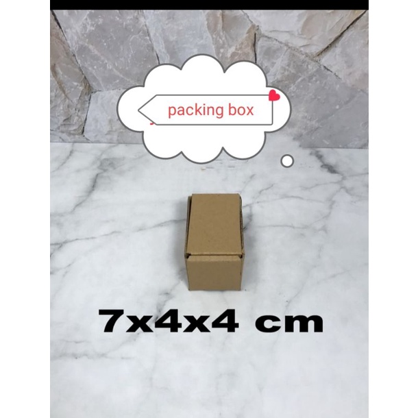 

karton/kardus uk.7x4x4cm.bahan model diecu cocok untuk packing sejenis botol,tabung dll.