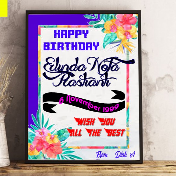 

Kado Ultah_Hiasan Dinding_Tulisan Murah