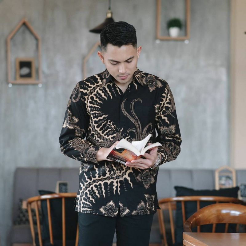 KEMEJA BATIK PRIA LENGAN PANJANG SIZE M L XL XXL BSWART batik HRB026