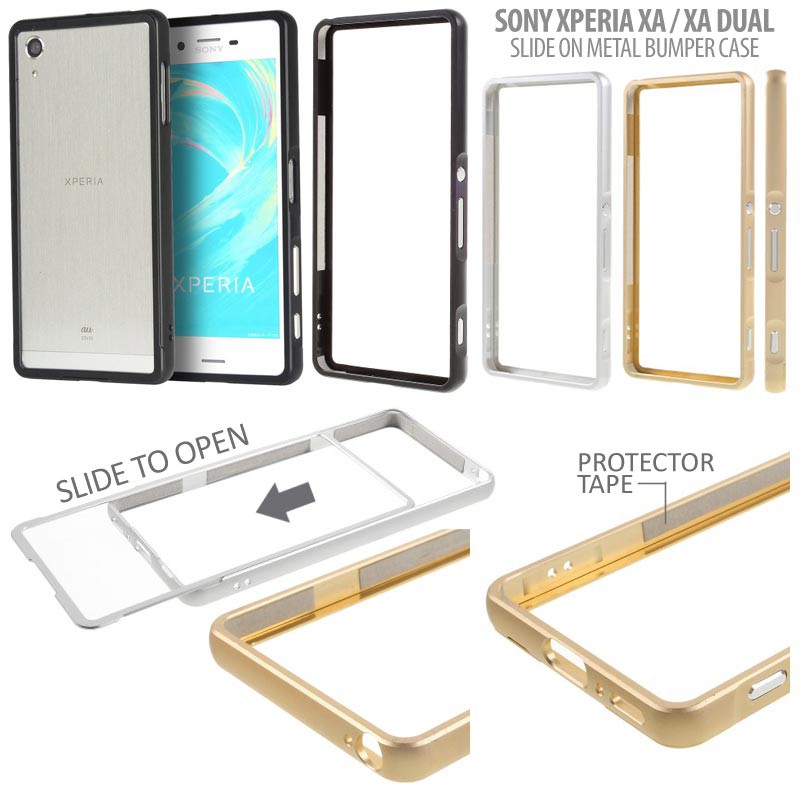 Sony Xperia XA Dual / XA - Two Piece Slide On Metal Bumper Case