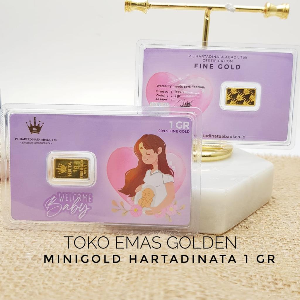 Welcome Baby NEWBORN BABY GIFT Mother Baby BOY GIRL Minigold Edisi Lahiran Bayi Logam Mulia 999.9 1gr