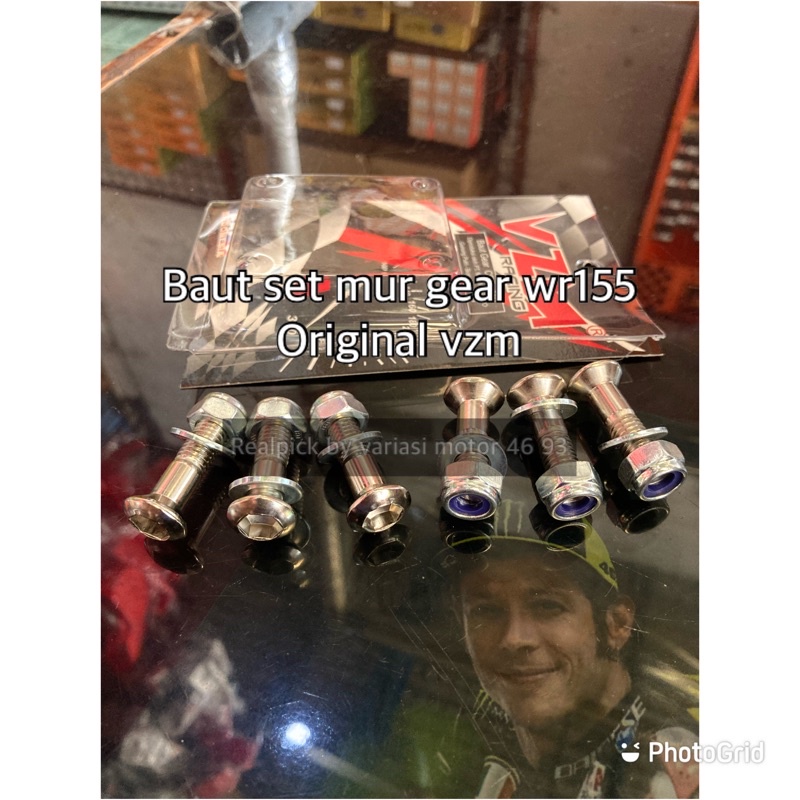 baut gear wr155 baut mur gear belakang yamaha wr155 vzm original
