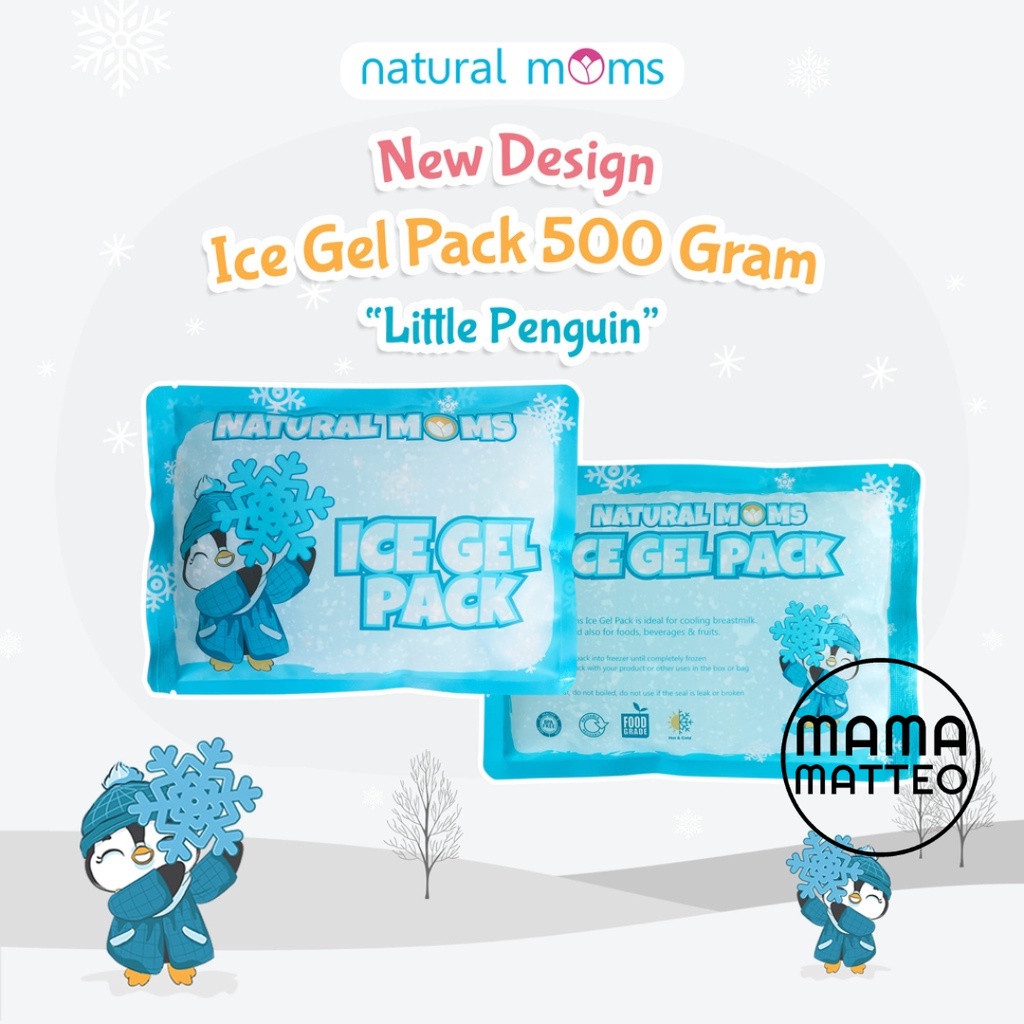 NATURAL MOMS Ice Gel Pack 500GR 500ml / Pendingin ASI / Polar Bear / Little Penguin / BANDUNG