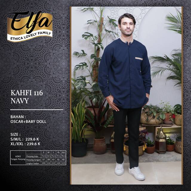BAJU KOKO ETHICA - KAHFI 116 ( NAVY )