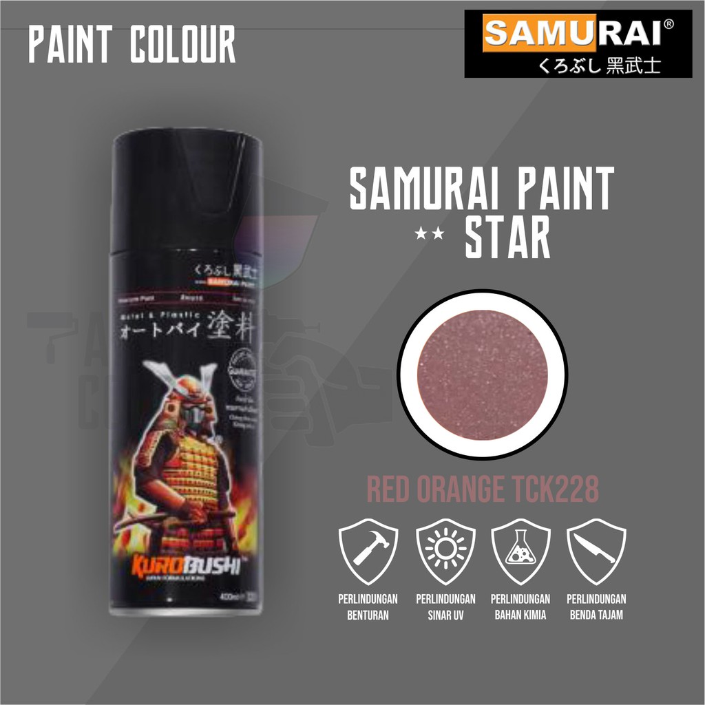 Samurai Paint TCK228** Read Orange T/C Cat Semprot/Pylox/Motor/Gundam