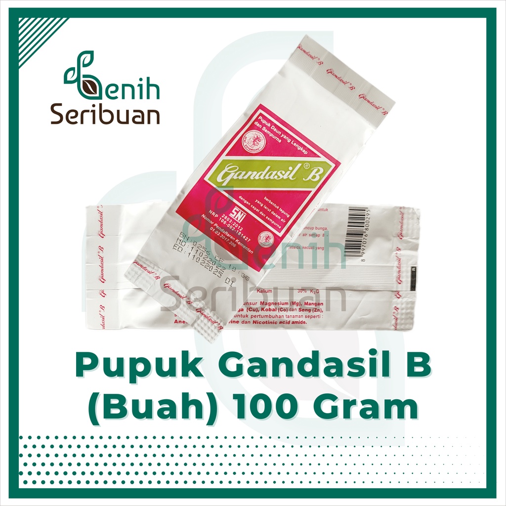 Jual Pupuk Gandasil B 100 Gram Pupuk NPK Majemuk Buah Masa Generatif ...