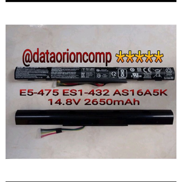 Baterai Battery acer es1-432 es1-432 e5-475g e5-475 E5-553 E5-553G e5-575 e5-774 as16a5k